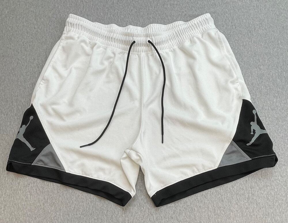 Air Jordan Shorts Men Performance Dri-Fit Drawstring Elastic Band Logo 7" Inseam